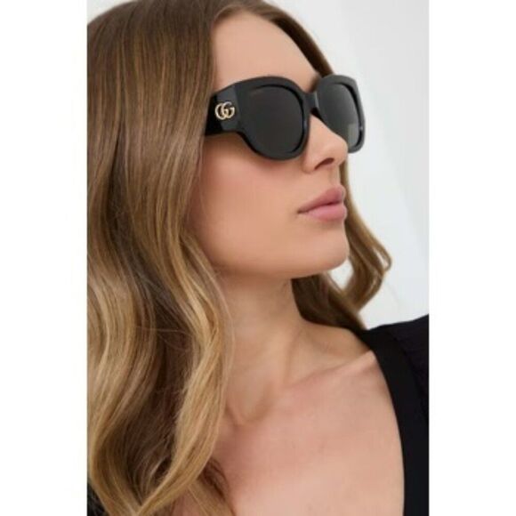 NEW Gucci GG1599SA 001 Black Grey Women Square Sunglasses GG 1599SA - Picture 5 of 15